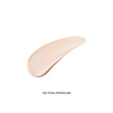 A smooth swipe of Laneige's Neo Cushion Matte foundation in 13C Cool Porcelain showcases its lightweight, full-coverage texture, promising a flawless and long-lasting complexion.