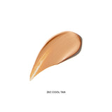 A swatch of Laneige's Neo Cushion Matte foundation in 25C Cool Tan shows its smooth, light-to-medium coverage and natural, satin finish.