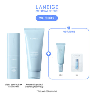 (Best Pairing Set) Water Bank Blue Hyaluronic Hydration Set - Serum, Cleanser