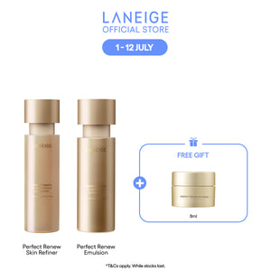 (Best Pairing Set) Perfect Renew 3X Anti-Aging Routine Set - Emulsion, Toner, Essence, Lightweight Mosituriser