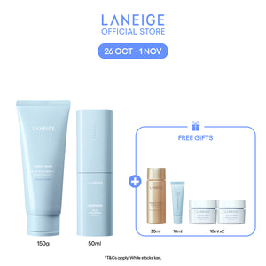 Water Bank Blue Hyaluronic Cleanse & Hydrate Set - Serum, Cleanser for barrier repair & long-lasting hydration