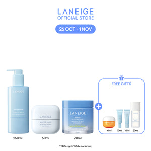 Water Bank Full Night Routine for Oily Skin - Cleanse, Hydrate & Barrier Repair Overnight