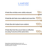 Laneige Perfect Renew 3X Signature Serum upright with soft focused edges for an elegant finish.