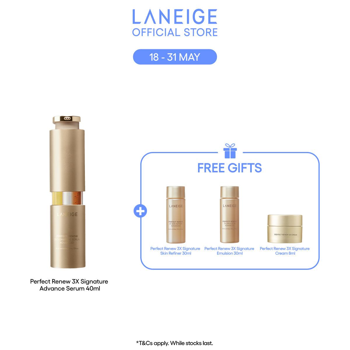 Perfect Renew 3X Signature Advanced Serum | Laneige Singapore