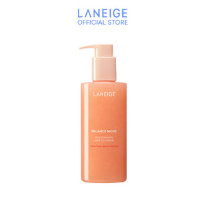 Balance Mode Rice Foaming Deep Cleanser 250ml - pH Balanced, Gel-to-Foam Pore Cleanser with Glycolic Acid