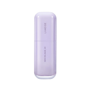 LANEIGE Skin Veil Base EX SPF 28 PA++ Pure Violet 30ml in a soft lavender-toned package displayed against a clean background