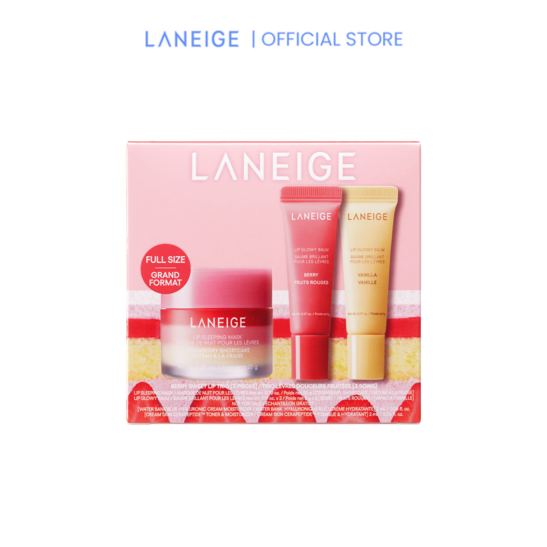 Berry Sweet Lip Trio - Lip Sleeping Mask, Lip Glowy Balm