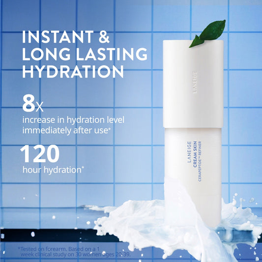 LANEIGE Cream Skin Cerapeptide™ Refiner 170ml - 2-in-1 Toner & Moisturizer, Suitable for Dry & Sensitive Skin
