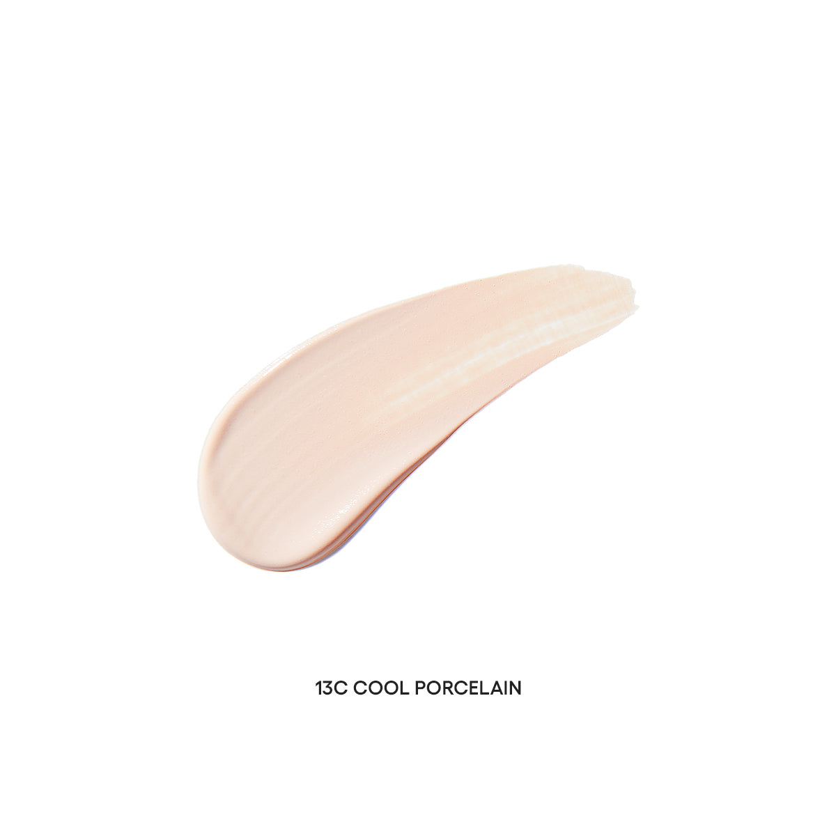 A smooth swipe of Laneige's Neo Cushion Matte foundation in 13C Cool Porcelain showcases its lightweight, full-coverage texture, promising a flawless and long-lasting complexion.