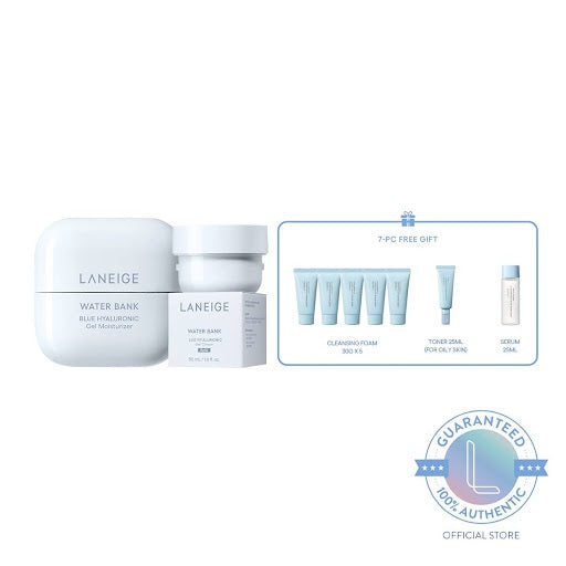 Laneige Water Bank Blue Hyaluronic Hydrate Set for intense and long-lasting hydration.