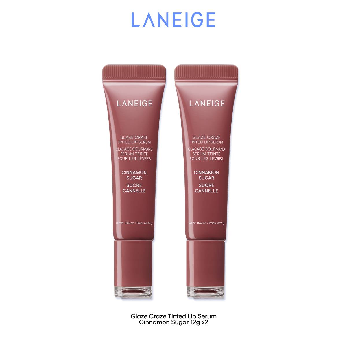 Glaze Craze Tinted Lip Serum Cinnamon Sugar 10g + 10g