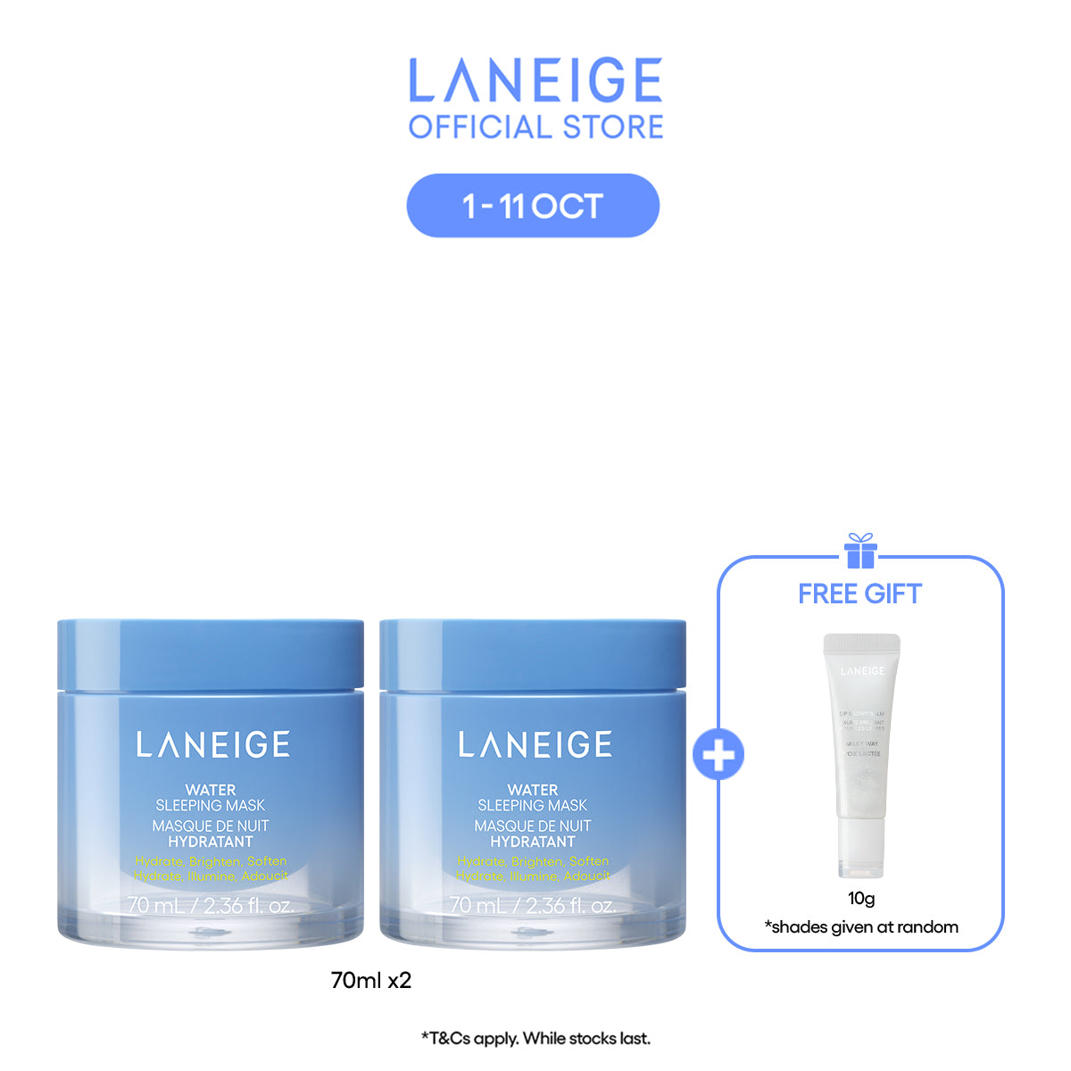 Water Sleeping Mask 70ml Duo Set