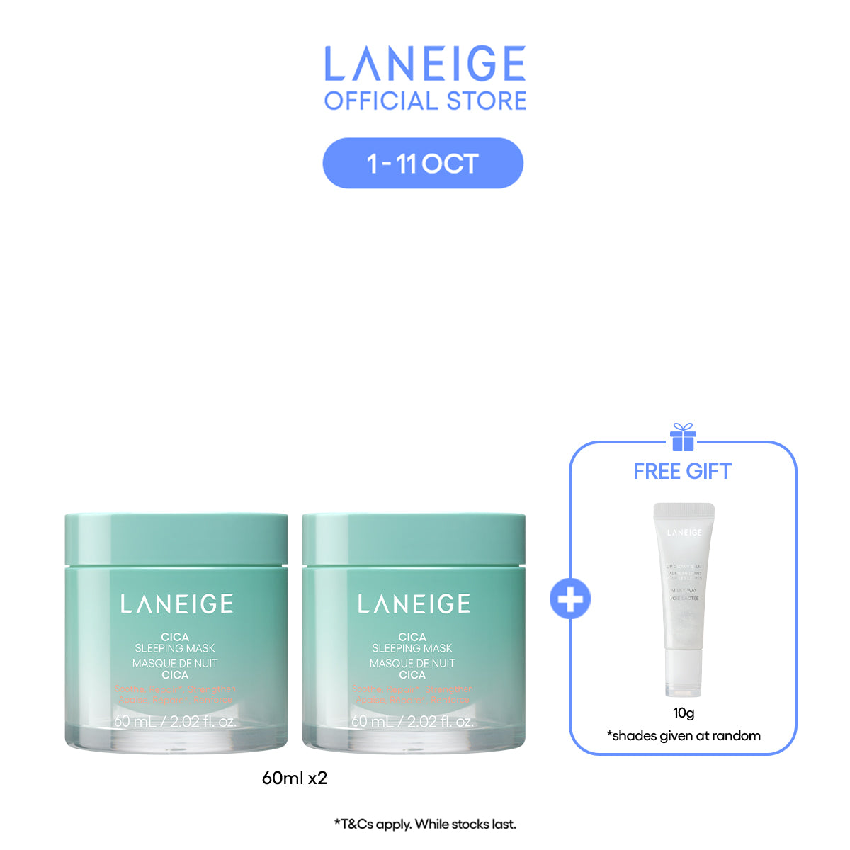 Cica Sleeping Mask 60ml Duo Set