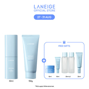 (Best Pairing Set) Water Bank Blue Hyaluronic Hydration Set - Serum, Cleanser