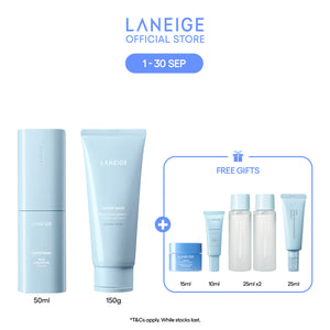 (Best Pairing Set) Water Bank Blue Hyaluronic Hydration Set - Serum, Cleanser