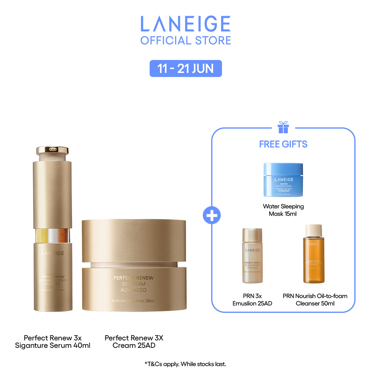 (Best Pairing Sets) Perfect Renew 3X Signature Advanced Serum + PERFECT RENEW 3X CREAM 25AD