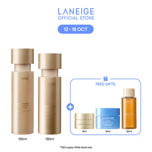 (Best Pairing Set) Perfect Renew 3X Anti-Aging Routine Set - Emulsion, Toner, Essence, Lightweight Mosituriser