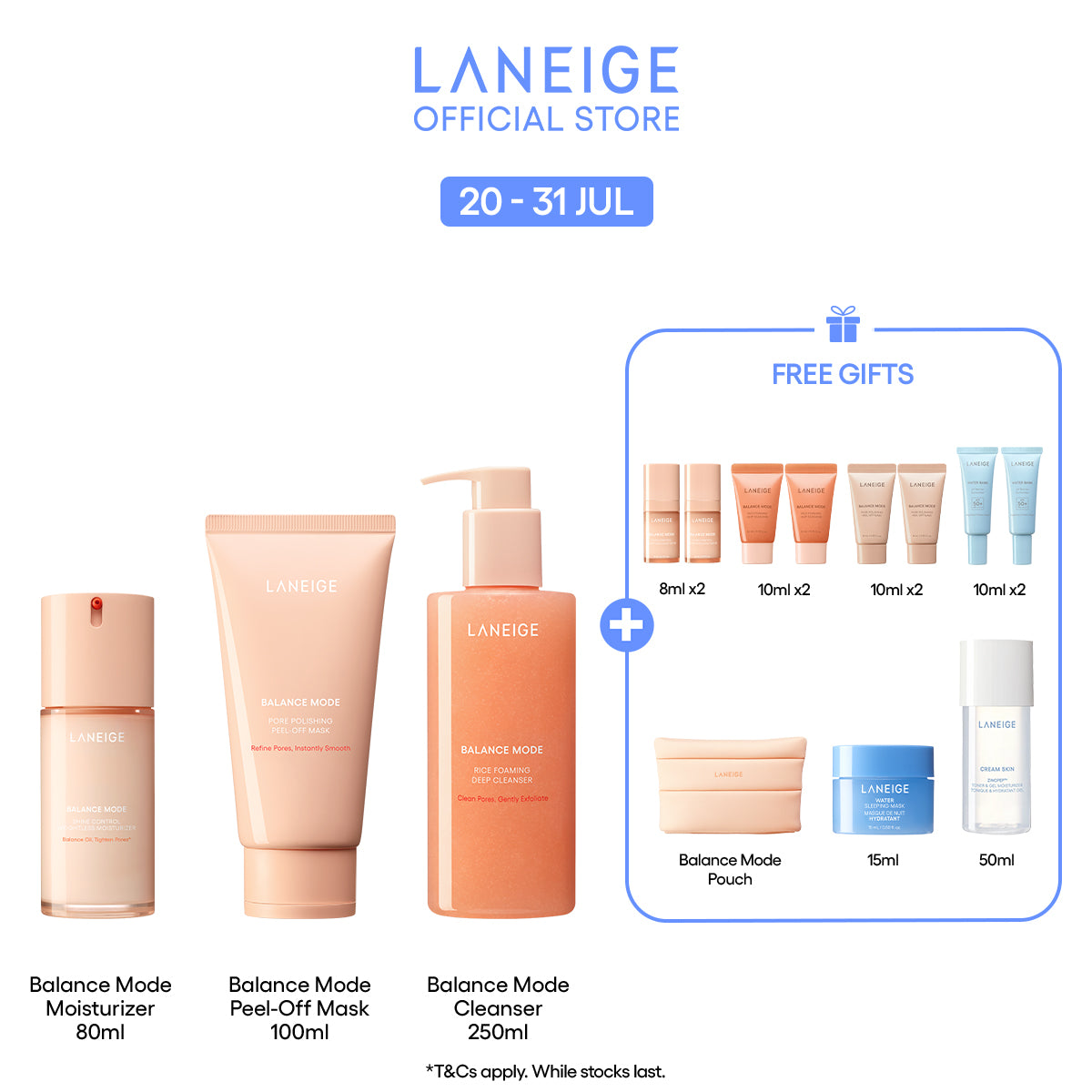 [New Launch Set] The Ultimate Reset Balance Mode Full Routine Set - Hydrate, Deep Pore Cleansing, Oil-Control for Oily, Sensitive Skin