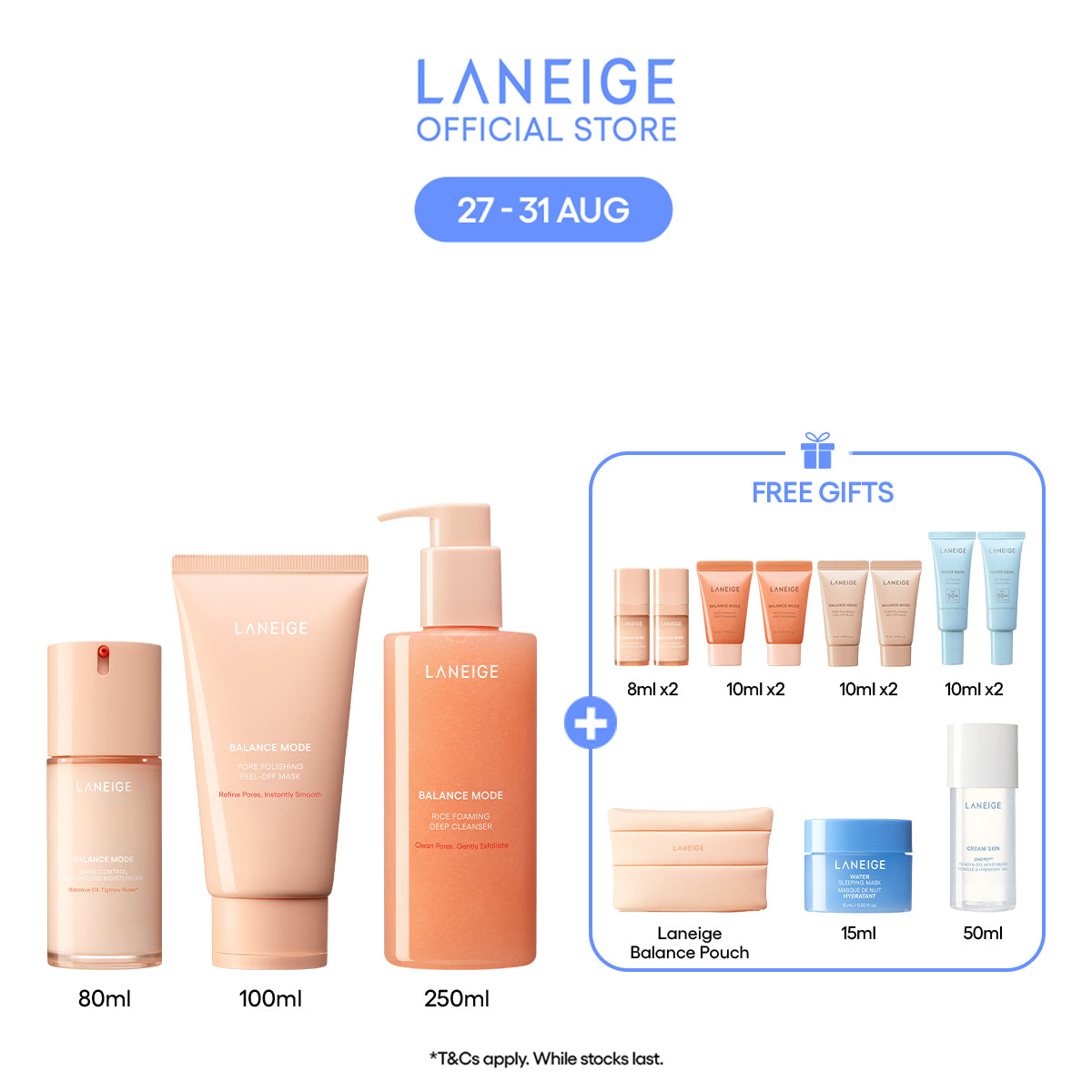 [New Launch Set] The Ultimate Reset Balance Mode Full Routine Set - Hydrate, Deep Pore Cleansing, Oil-Control for Oily, Sensitive Skin