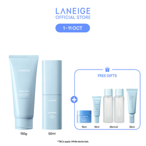 Water Bank Blue Hyaluronic Cleanse & Hydrate Set - Serum, Cleanser for barrier repair & long-lasting hydration