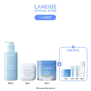 Water Bank Full Night Routine for Oily Skin - Cleanse, Hydrate & Barrier Repair Overnight