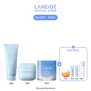 Water Bank Full Night Routine for Normal to Combi Skin - Cleanse, Hydrate & Barrier Repair Overnight