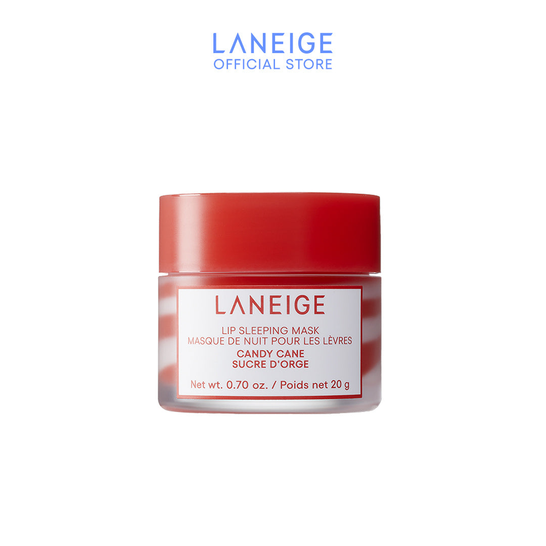 Laneige Lip Sleeping Mask 20g Candycane Holiday Edition for intense hydration and smooth lips.