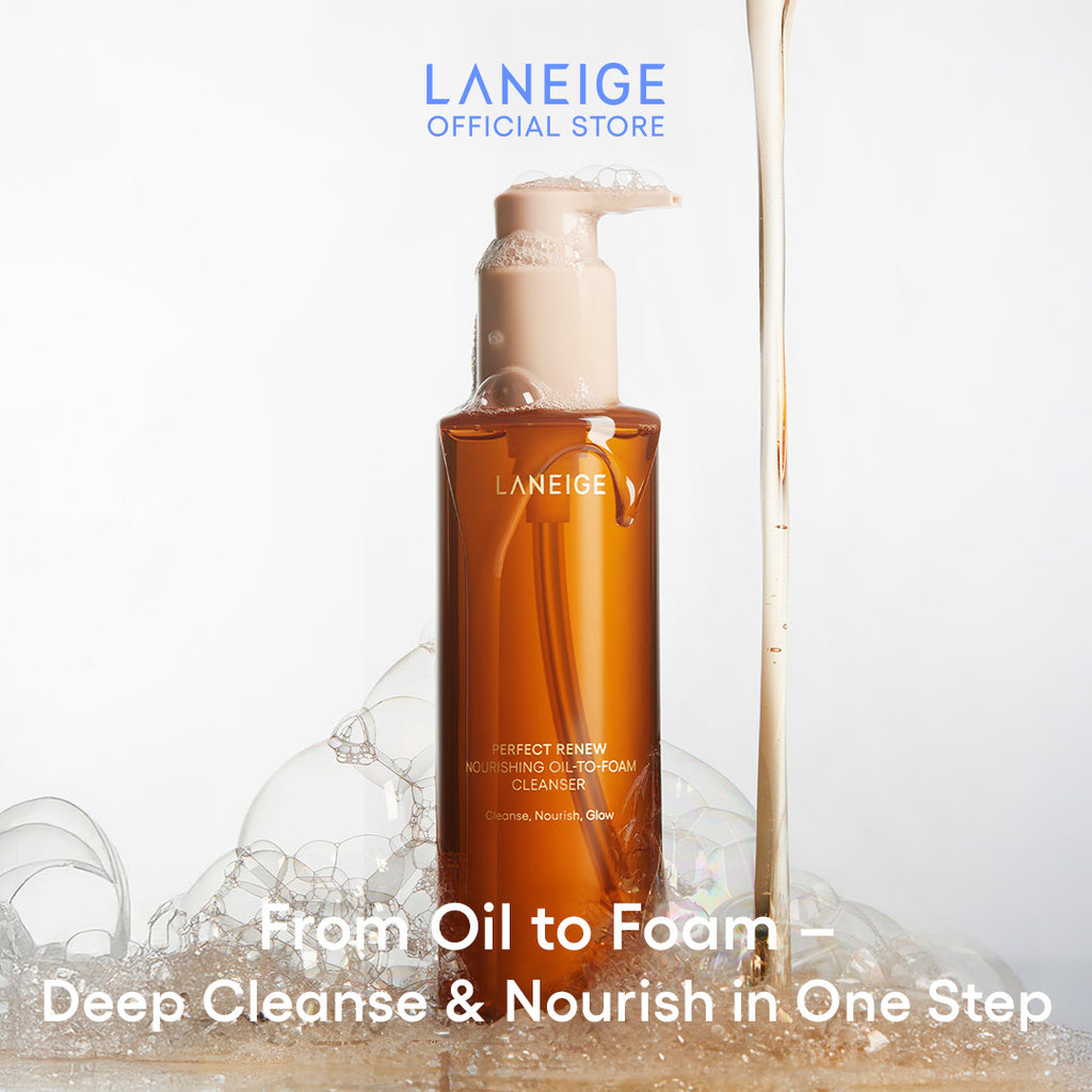 NEW LAUNCH) LANEIGE Perfect Renew Nourishing Oil-to-Foam Cleanser 200   Laneige Singapore