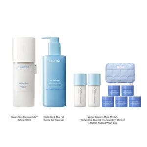 [Website Exclusive] LANEIGE Water Bank On The Glow Set (Cream Skin & Cleanser)