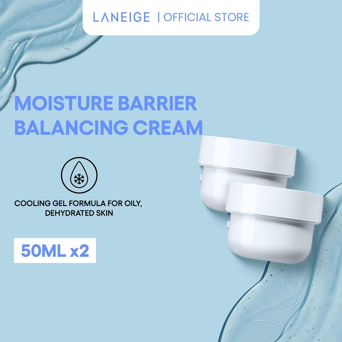 Water Bank Blue Hyaluronic Gel Cream Refill 50ml + Refill 50ml